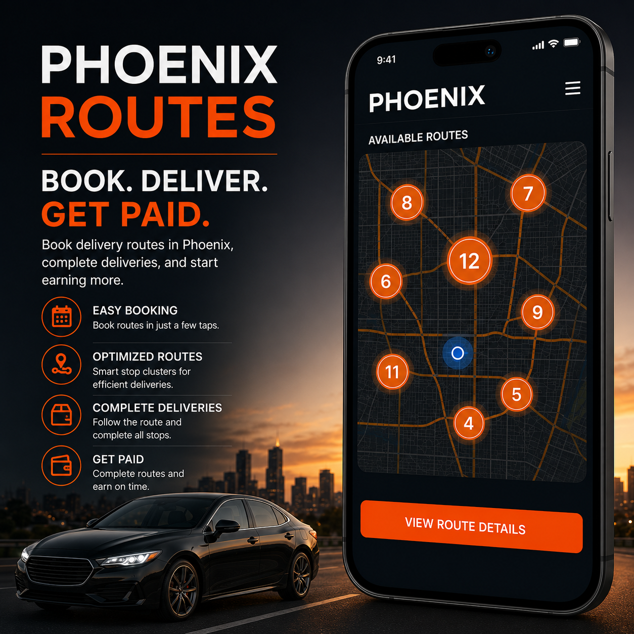 Phoenix Small parcel routes