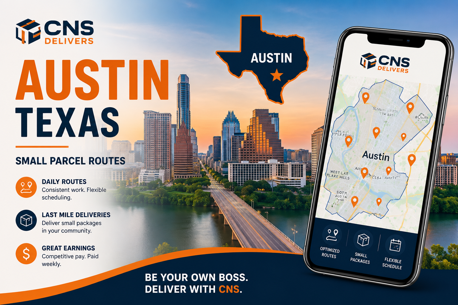 Austin Small parcel routes